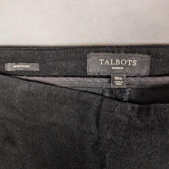 Talbots Woman Black Heritage Corduroy Look Pants - Picture 6 of 7